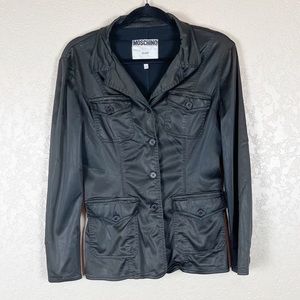 Vintage Moschino acetate fitted jacket